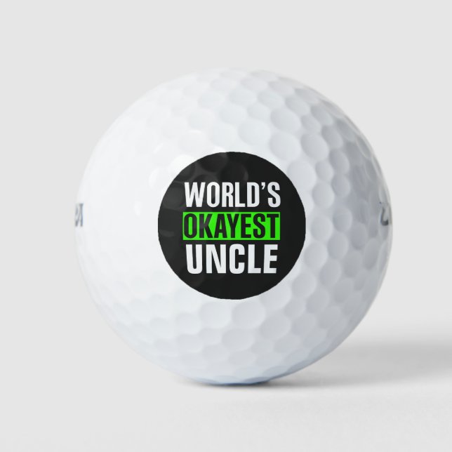 Weltweit der beste Onkel Golfball (Vorderseite)