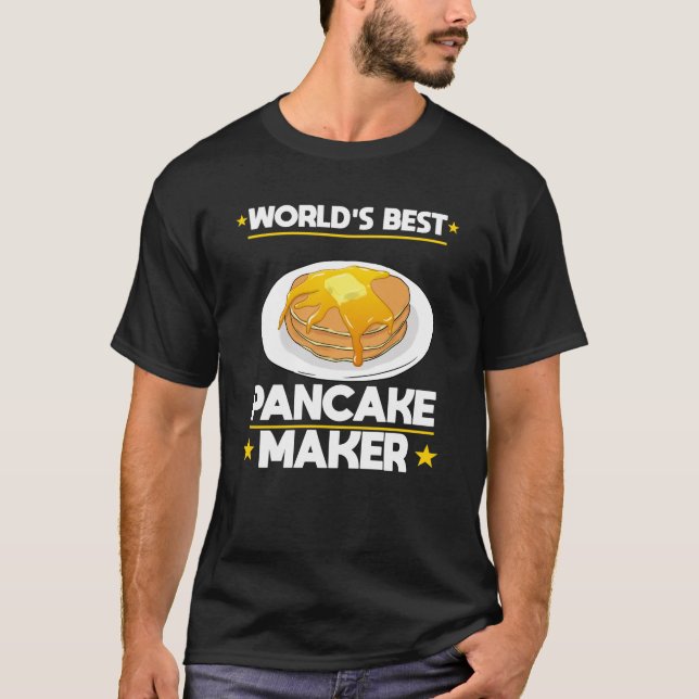 Weltweit der beste Pancake Maker Pancake Lover T-Shirt (Vorderseite)