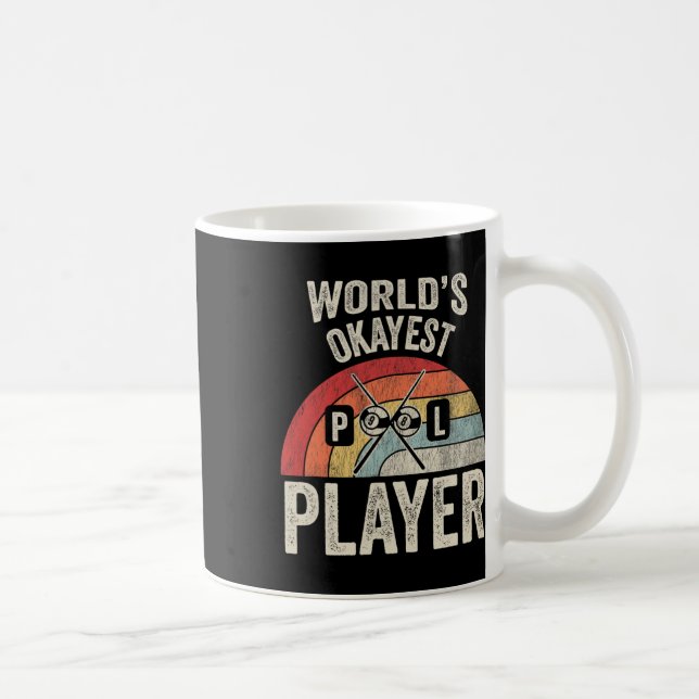 Weltweit der beste Pool Player Funny Retro Design Kaffeetasse (Rechts)