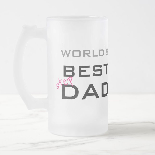 Weltweit der beste Stepdad-Vater-Tag Mattglas Bierglas (Links)