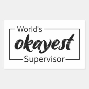 Weltweit der beste Supervisor Rechteckiger Aufkleber