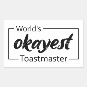 Weltweit der beste Toastmaster Rechteckiger Aufkleber