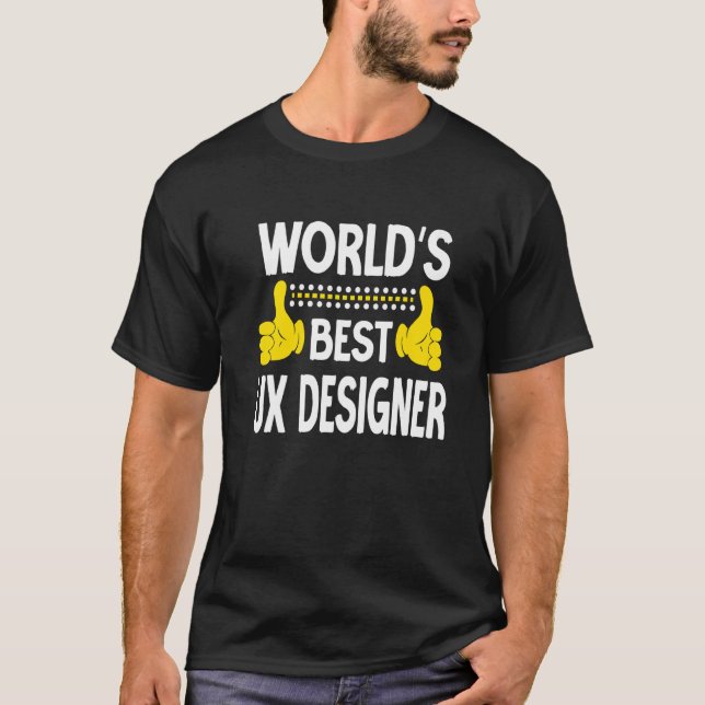Weltweit der beste UX Designer Job Title Professio T-Shirt (Vorderseite)