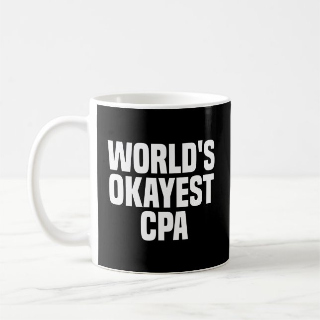Weltweit der beste zertifizierte Wirtschaftsprüfer Kaffeetasse (Links)
