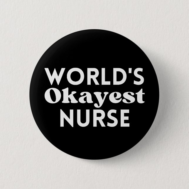 Weltweit die beste Krankenschwester Button (Vorderseite)