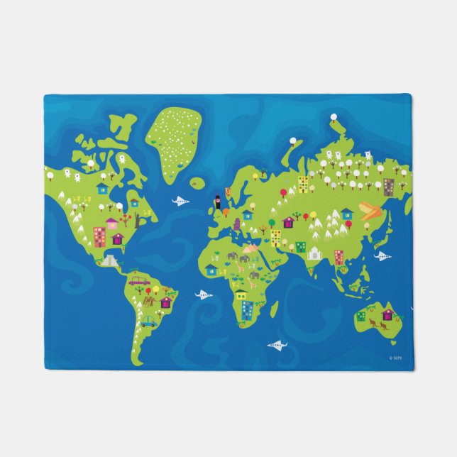 Weltweit Fußmatte (Vorderseite)