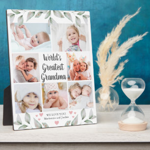 WELTWEIT GRANDMA 7 Foto Collage Green Fotoplatte