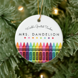 WELTWEIT GRÖSSTE LEHRERIN Elementarlehrergeschenk Keramik Ornament