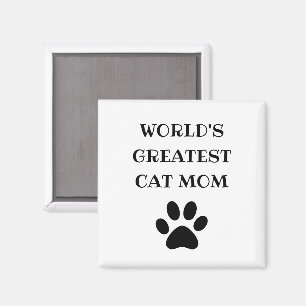 Weltweit größter Katzentext-Mama Personalisiert Magnet