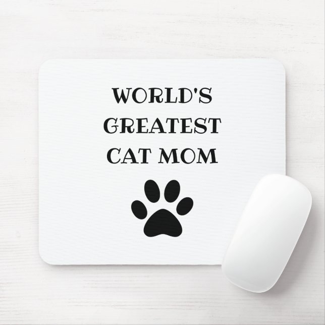 Weltweit größter Katzentext-Mama Personalisiert Mousepad (Mit Mouse)