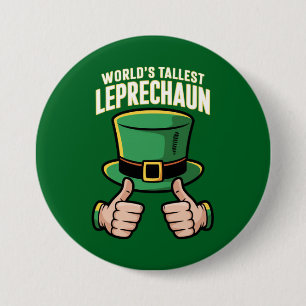 Weltweit größter Leprechaun Lustiger irischer Humo Button