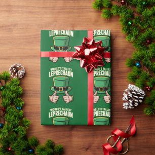 Weltweit größter Leprechaun Lustiger irischer Humo Geschenkpapier