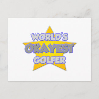 Weltweit ist der beste Golfer .. Joke Postkarte