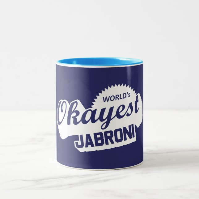 Weltweit ist die richtige Jabroni Zweifarbige Tasse (Mittel)