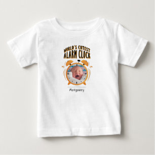 Weltweit Niedliches Foto für die Alarmanzeige Baby T-shirt