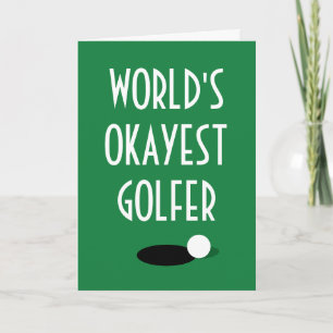 Weltweit okayester Golfer lustige Golf-Grußkarte Karte