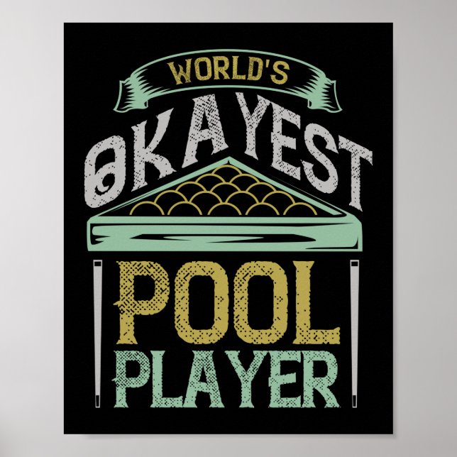 Weltweit Tokest Pool Player Billard Poster (Vorne)