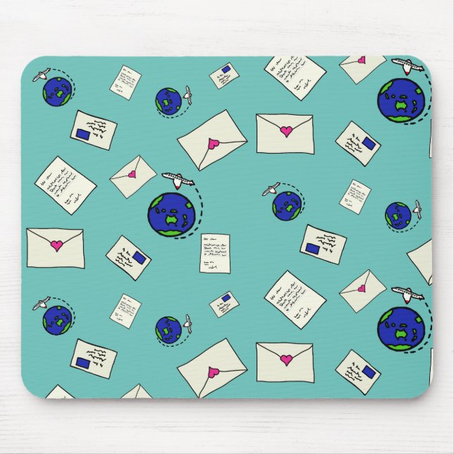 Weltweit verschicken mousepad (Vorne)