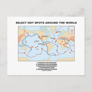 Weltweite Auswahl von Hot Spots Postkarte