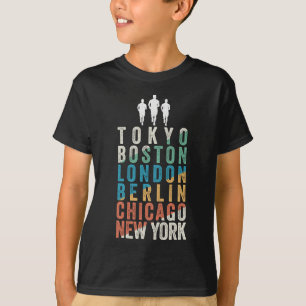 Weltweite bedeutende Marathonstädte T-Shirt