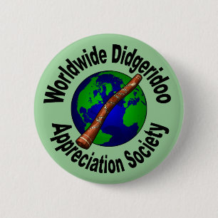 Weltweite Didgeridoo Anerkennungs-Gesellschaft Button