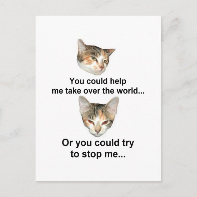 Weltweite Dominanz Postkarte (Vorderseite)