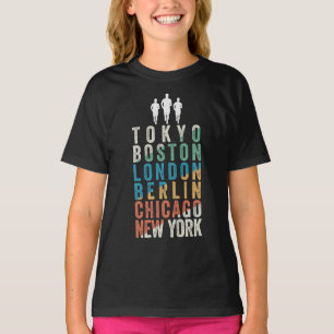 Weltweite Hauptmarathonstädte T-Shirt