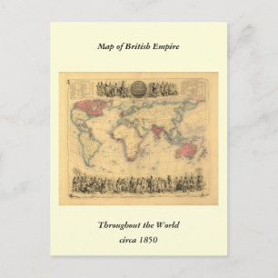 Weltweite Karte des britischen Empire aus den 1850