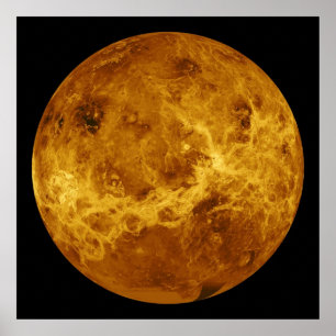 Weltweite Oberfläche der Planeten Venus Poster