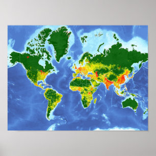 Weltweite Populationspalette Poster