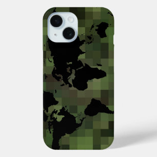 Weltweite Schwarze Grafik Case-Mate iPhone Hülle