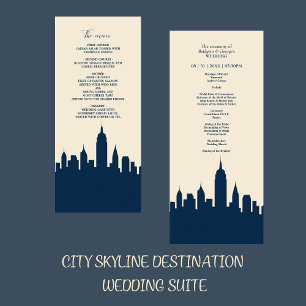 Weltweite Skyline-Ziel-Liebe Hochzeitsmenü Programm