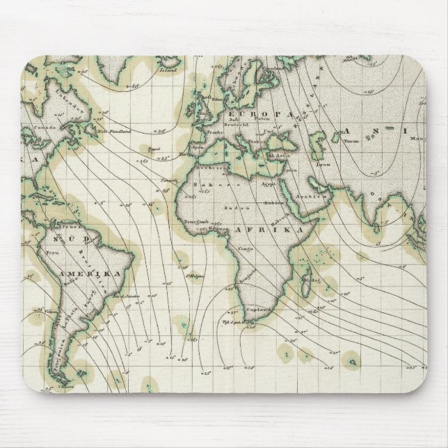 Weltweite Verbreitung Mousepad (Vorne)