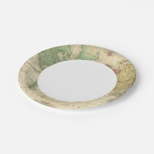 Weltweite Vorstellung von Mercators 2 Pappteller (Schrägansicht)