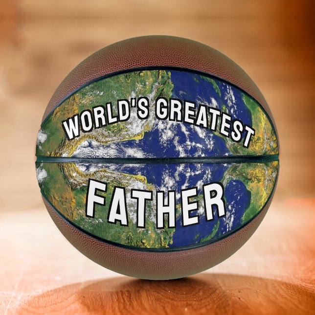 Weltweite Weltkarte des größten Vaters Planet Erde Basketball (world's greatest father earth globe basketball)