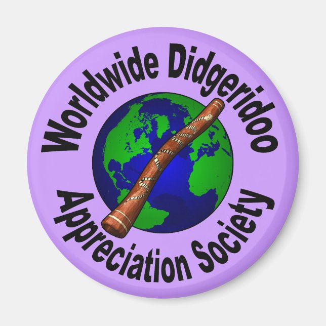 Weltweite Wertungsgesellschaft für Didgeridoo Magnet (Vorne)