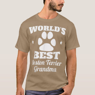 Weltweiter Bester Boston Terrier Grandma Dog Lover T-Shirt