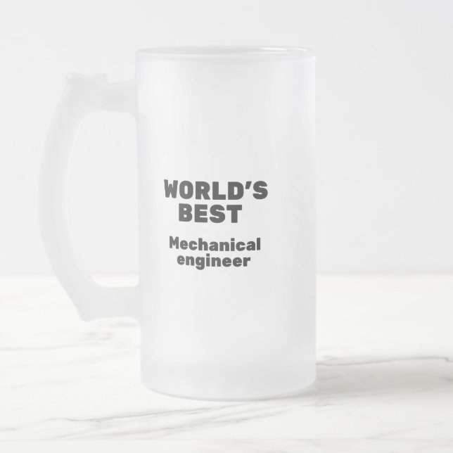 Weltweiter bester Maschineningenieur Mattglas Bierglas (Links)