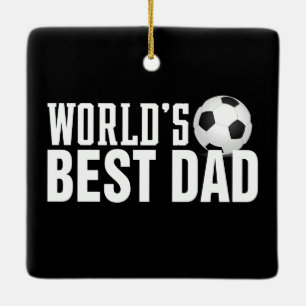 Weltweiter bester Vater Typografie-Fußball  Ornam Keramikornament