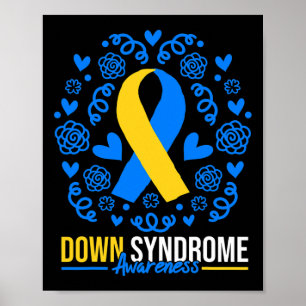 Weltweiter Tag des Down-Syndroms Band Herzen T2 Poster