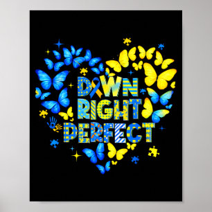 Weltweites Bewusstsein für Down-Syndrom Schmetterl Poster