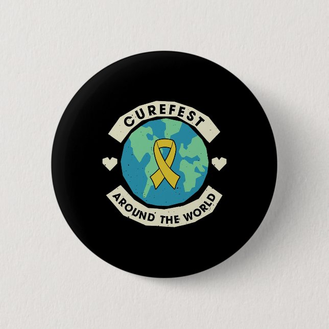 Weltweites Kinderkrebsrennen Button (Vorderseite)