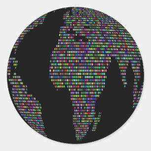 Weltweltweltweltkarte Runder Aufkleber