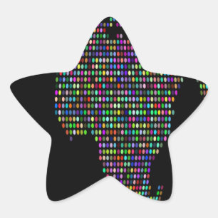 Weltweltweltweltkarte Stern-Aufkleber