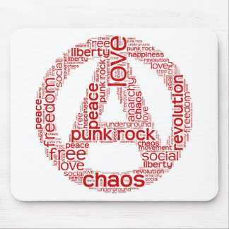 Weltwolke in der Anarchieform Mousepad