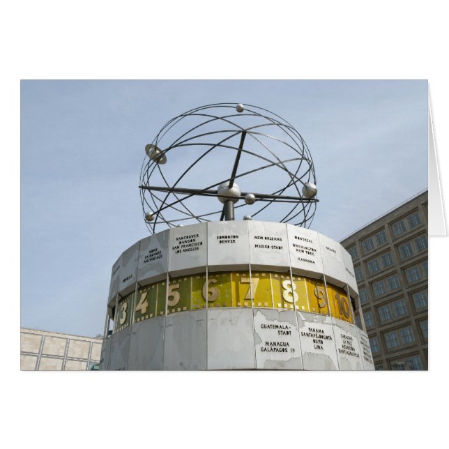 Weltzeituhr in Berlin (Vorderseite (Horizontal))