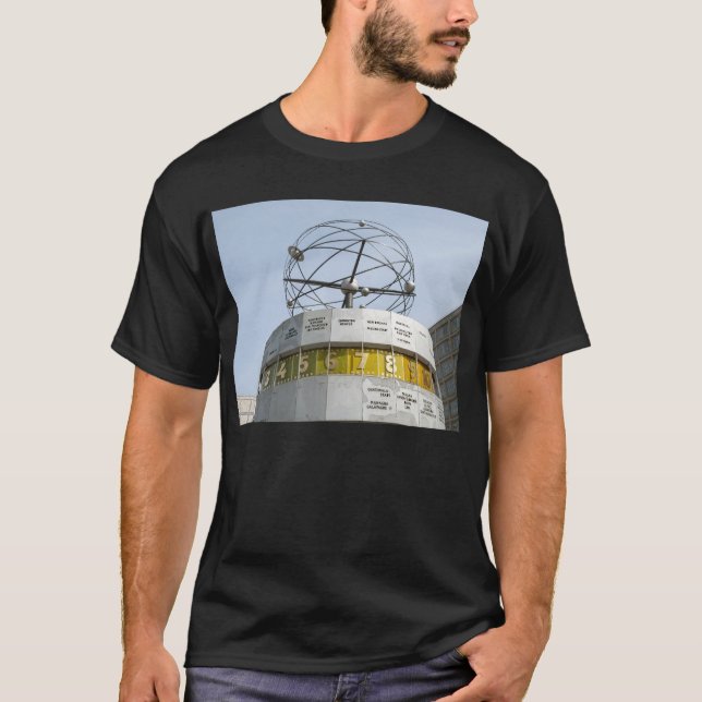 Weltzeituhr in Berlin T-Shirt (Vorderseite)