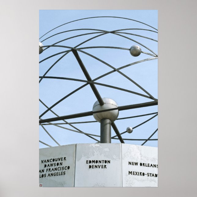 Weltzeituhr Poster (Vorne)