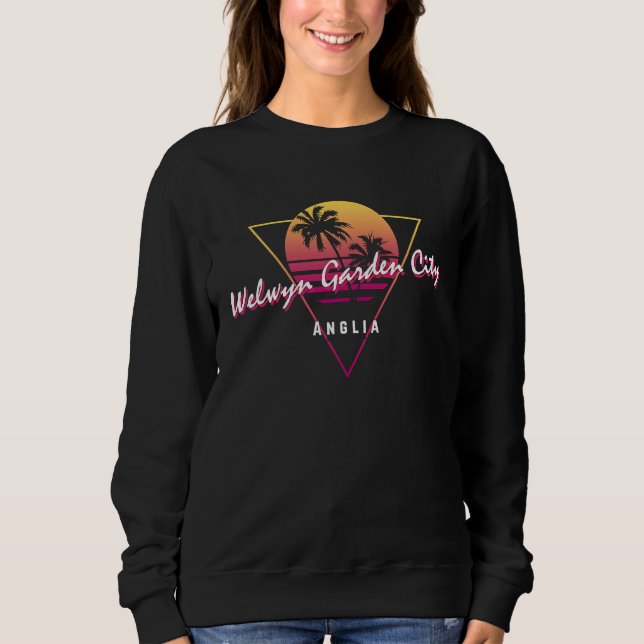 Welwyn Garden City Anglia 80s Retro Graphic Sweatshirt (Vorderseite)
