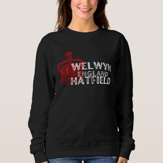 WELWYN HATFIELD England Crown Badge Sweatshirt (Vorderseite)